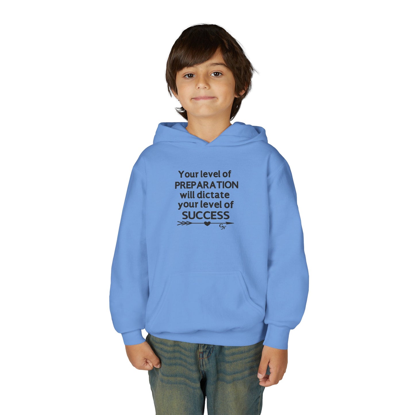 Youth Hoodie — "Your level of PREPARATION will dictate your level of SUCCESS"