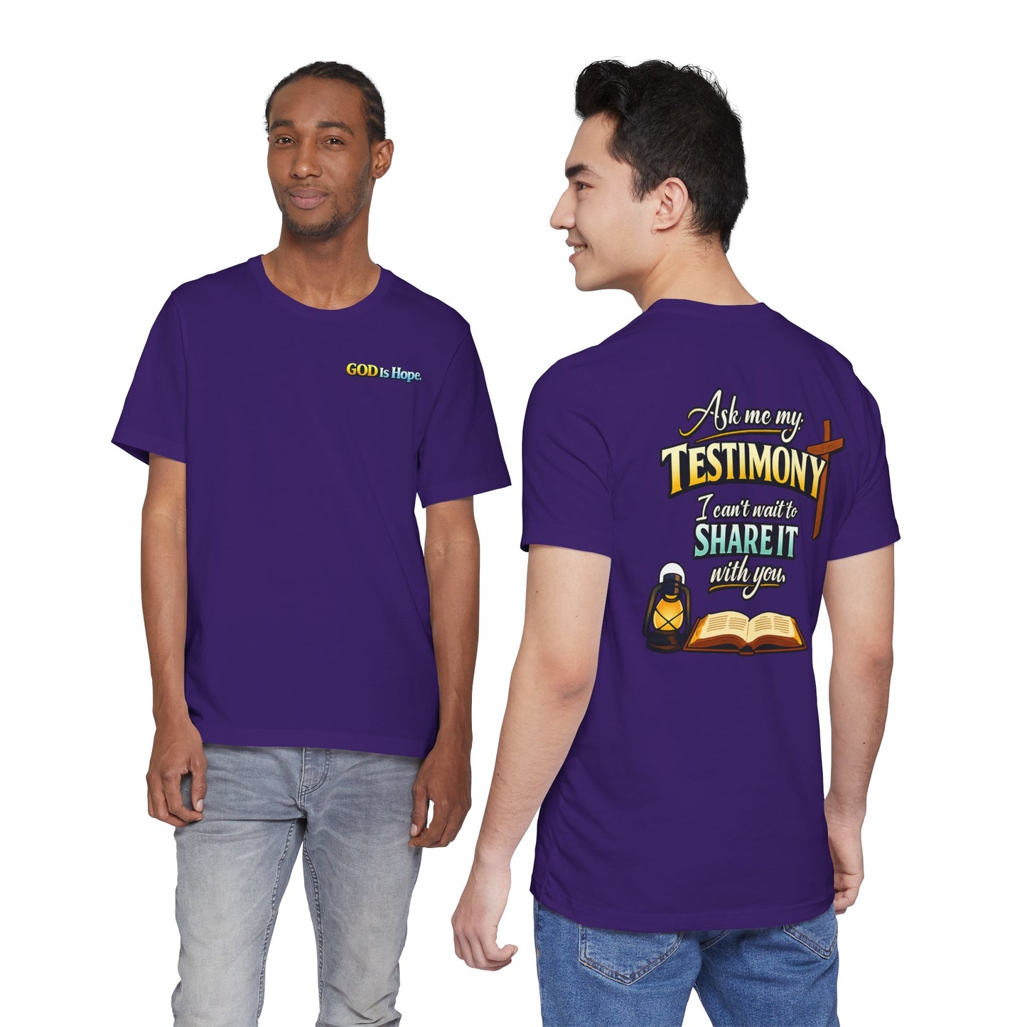 Testimony Tee — "Ask Me My Testimony, I Can't Wait to Share It  with you"