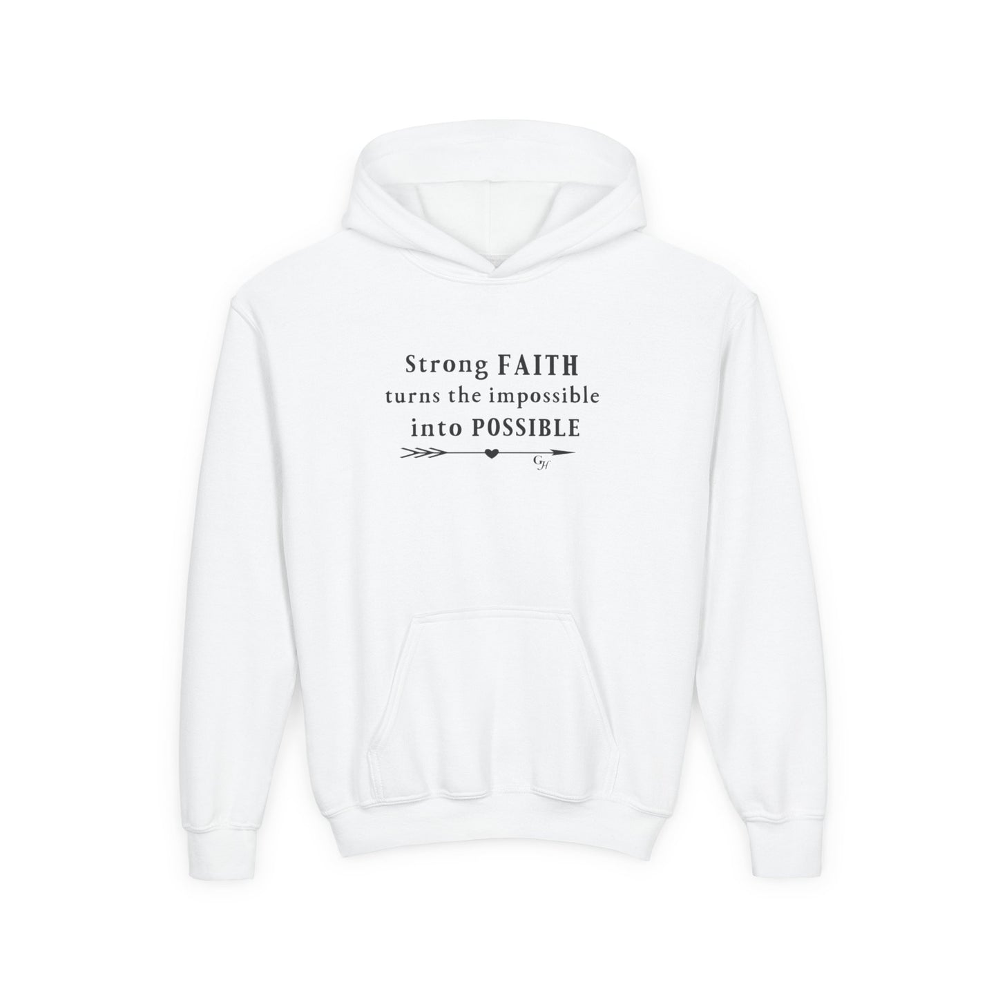 Youth Hoodie — "Turns the Impossible into Possible"