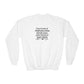 Youth  Sweatshirt — "Your level of PREPARATION will dictate your level of SUCCESS"
