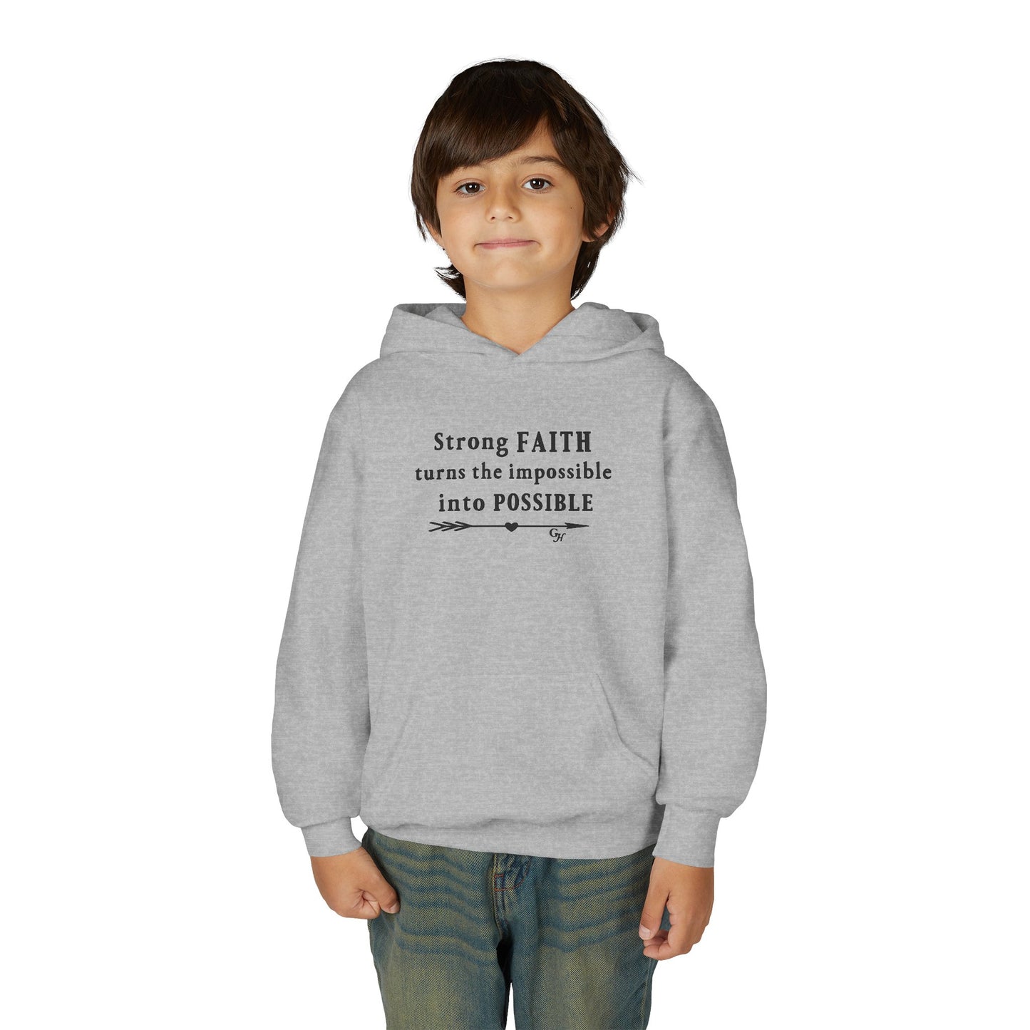 Youth Hoodie — "Turns the Impossible into Possible"