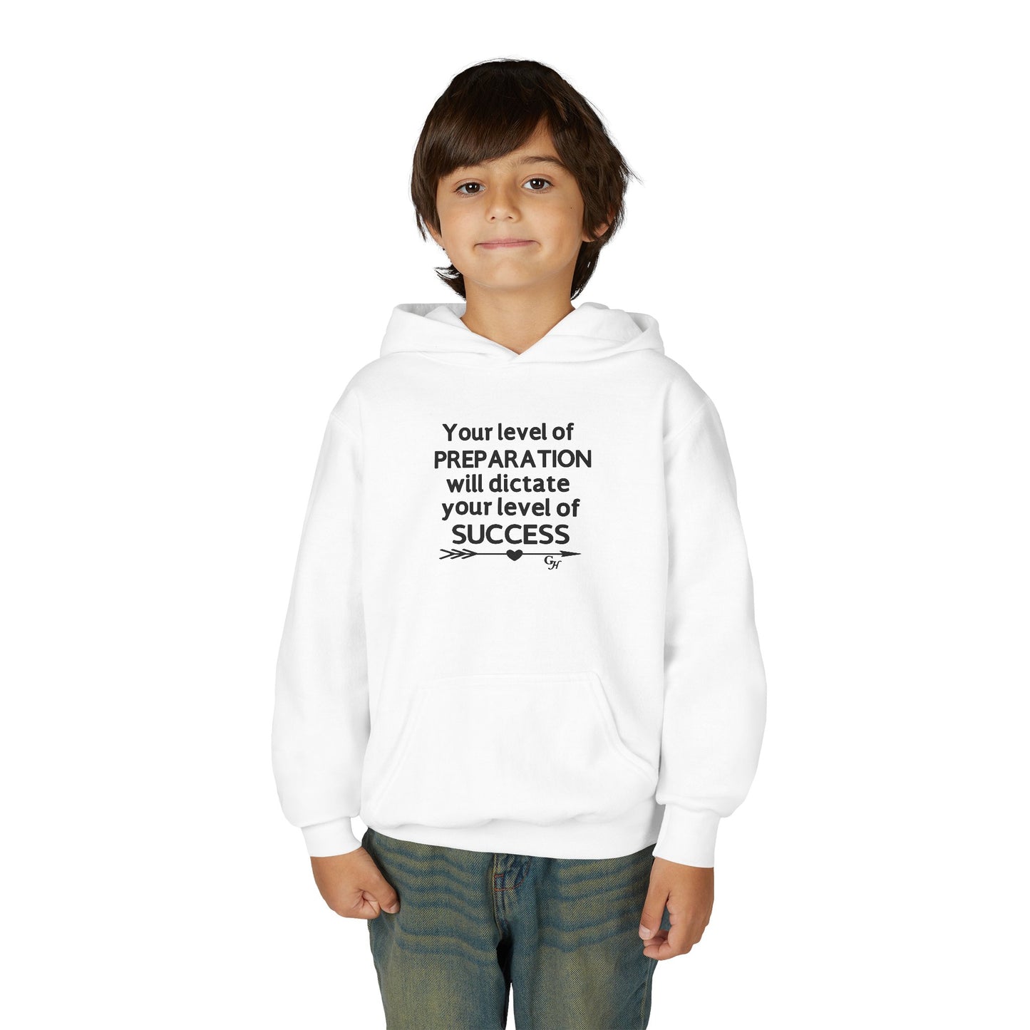 Youth Hoodie — "Your level of PREPARATION will dictate your level of SUCCESS"