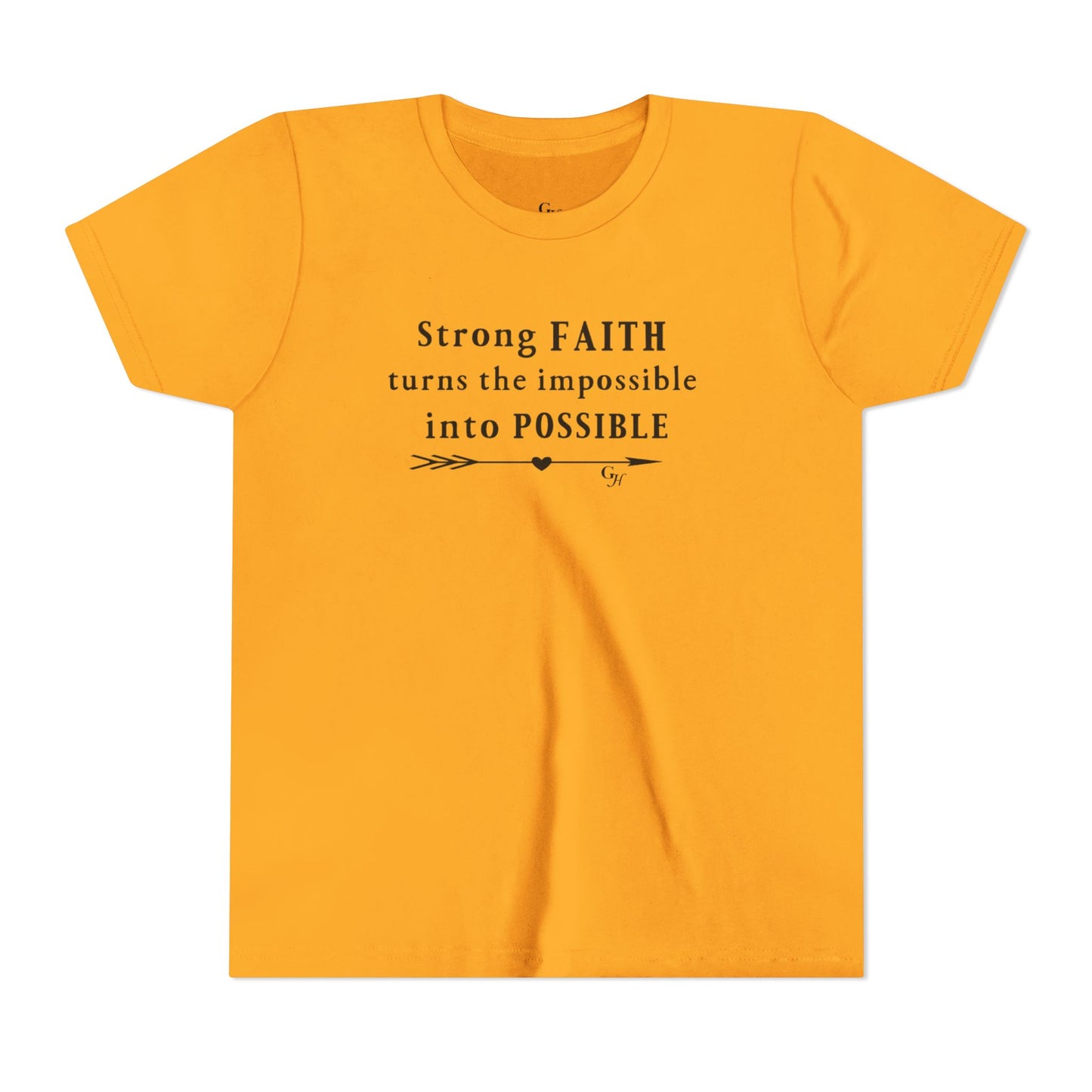 Youth Tee — "Strong FAITH turns the impossible into POSSIBLE"