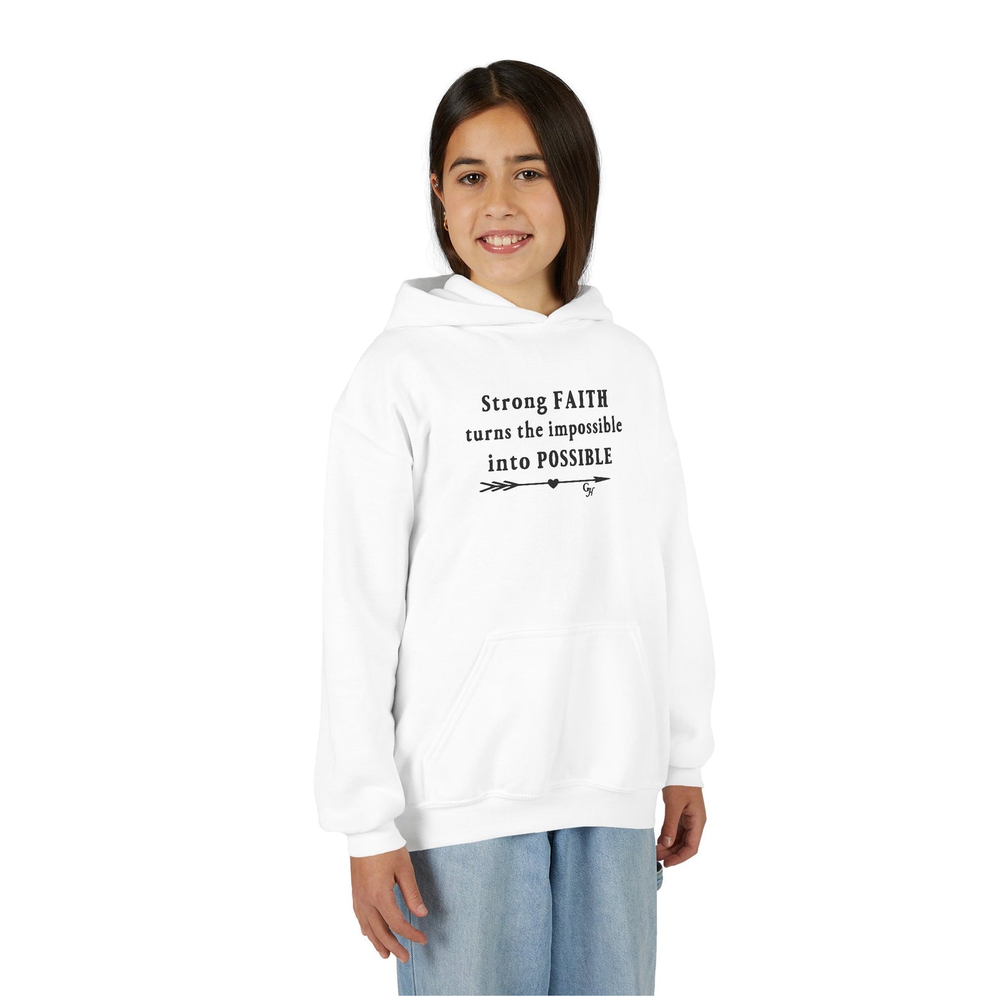 Youth Hoodie — "Turns the Impossible into Possible"