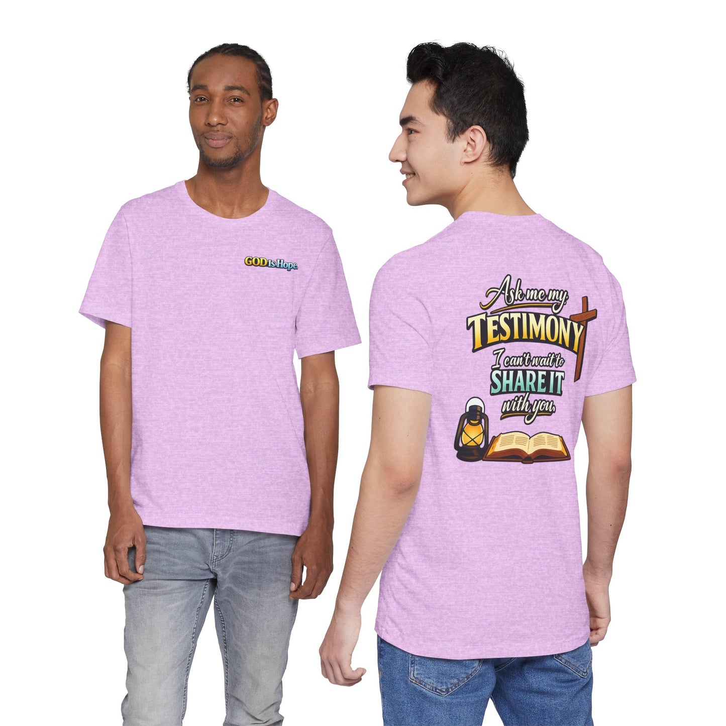 Testimony Tee — "Ask Me My Testimony, I Can't Wait to Share It  with you"