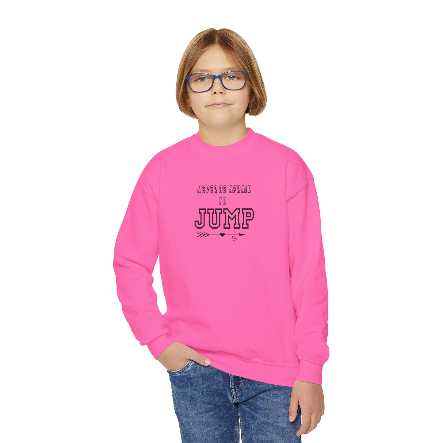 Youth Sweatshirt -  'Never Be Afraid to Jump'