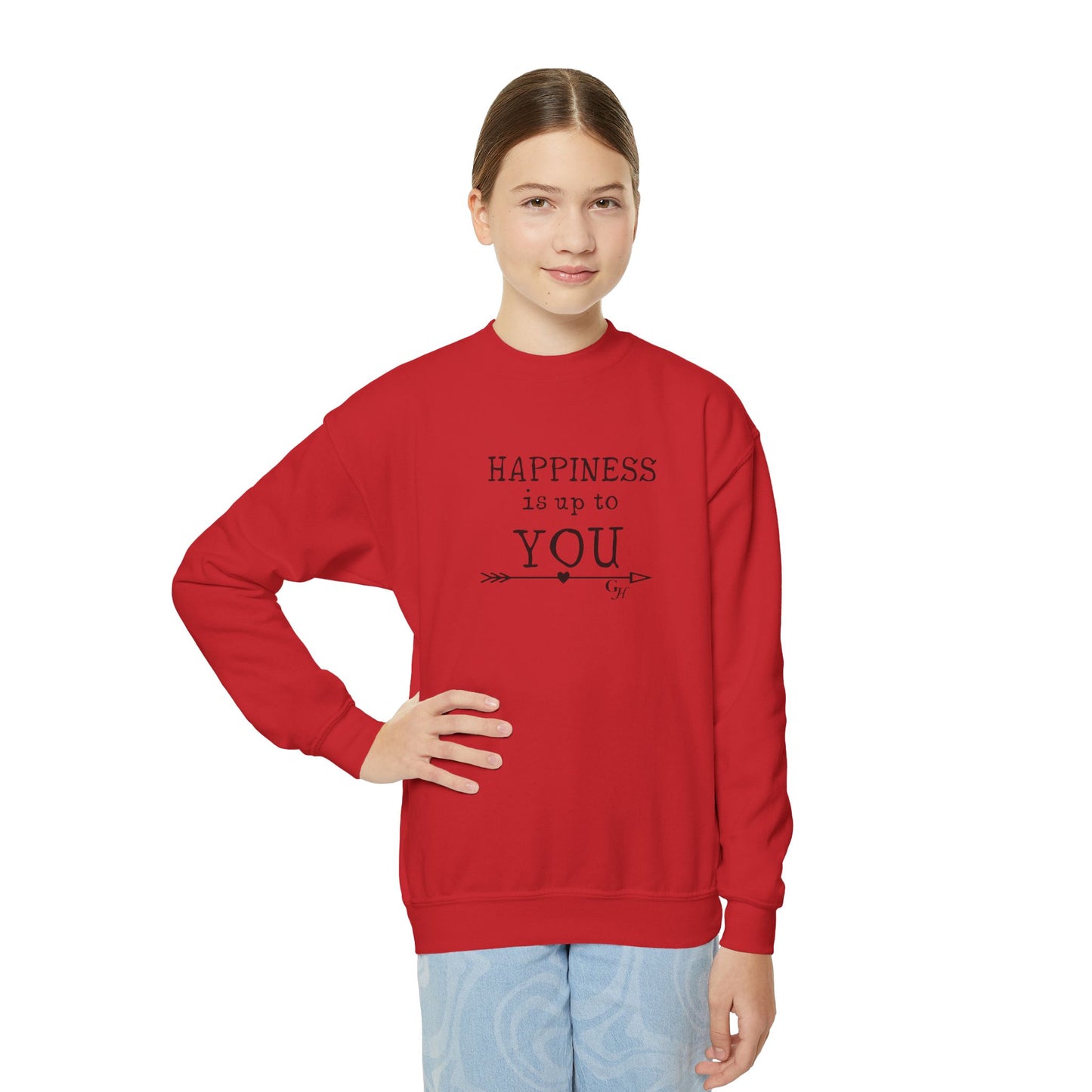 Youth Sweatshirt — "Happiness Is Up to You"