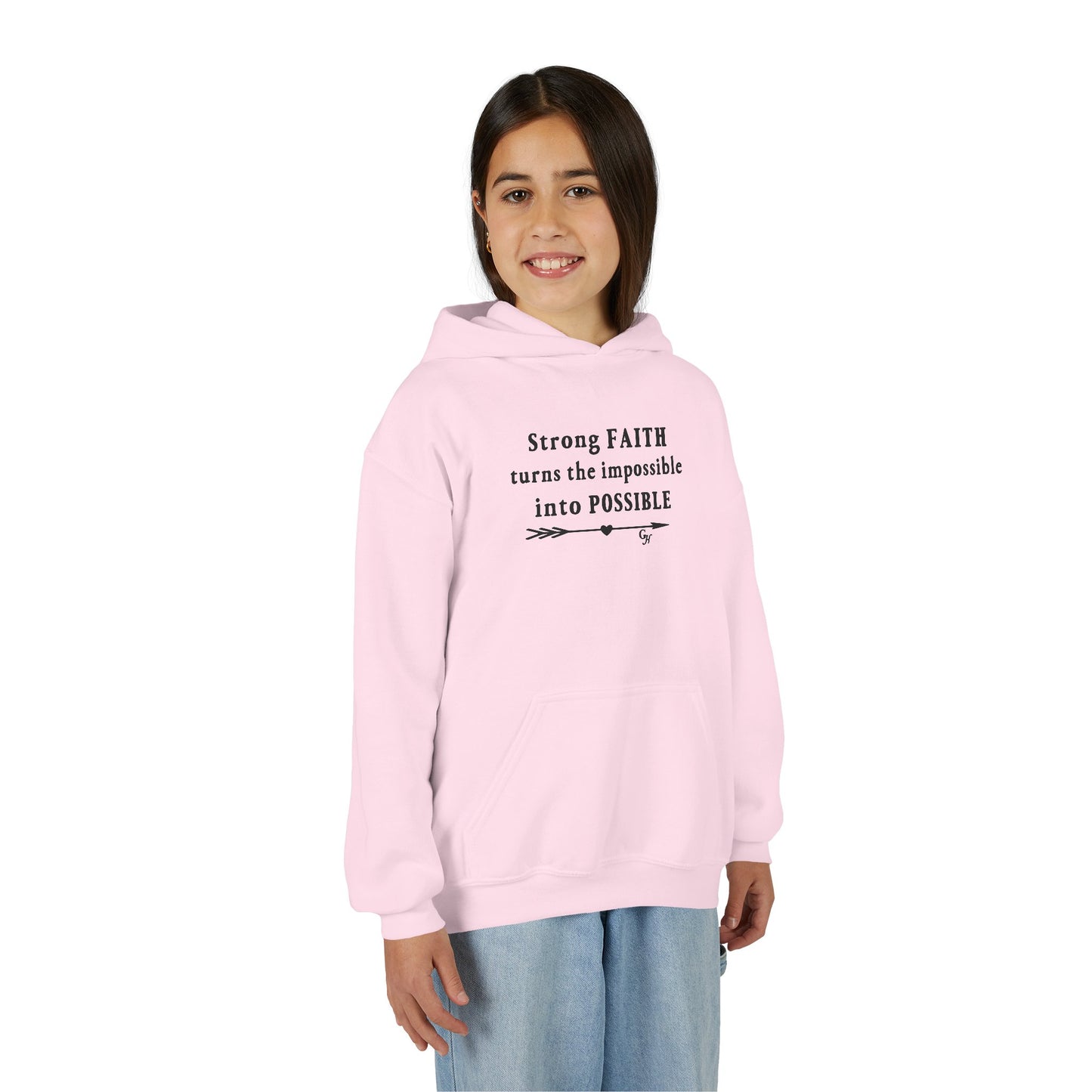 Youth Hoodie — "Turns the Impossible into Possible"