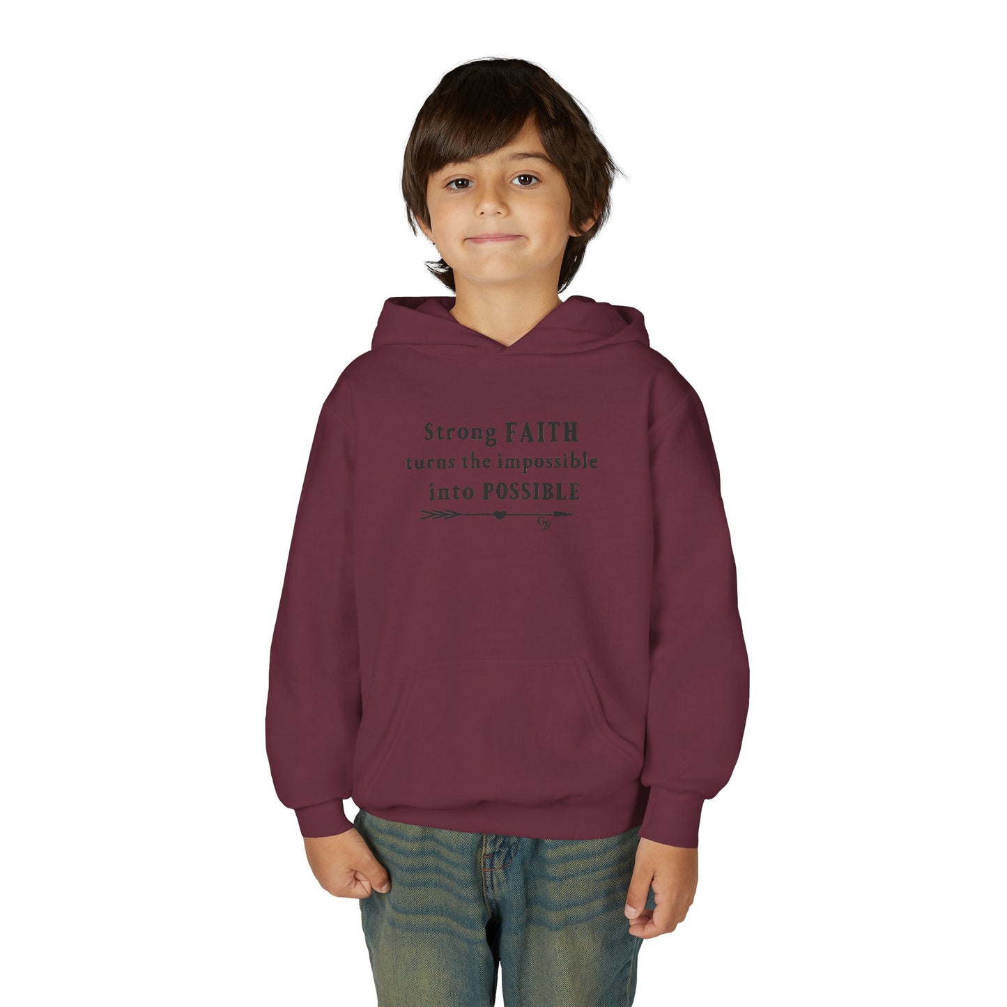 Youth Hoodie — "Turns the Impossible into Possible"
