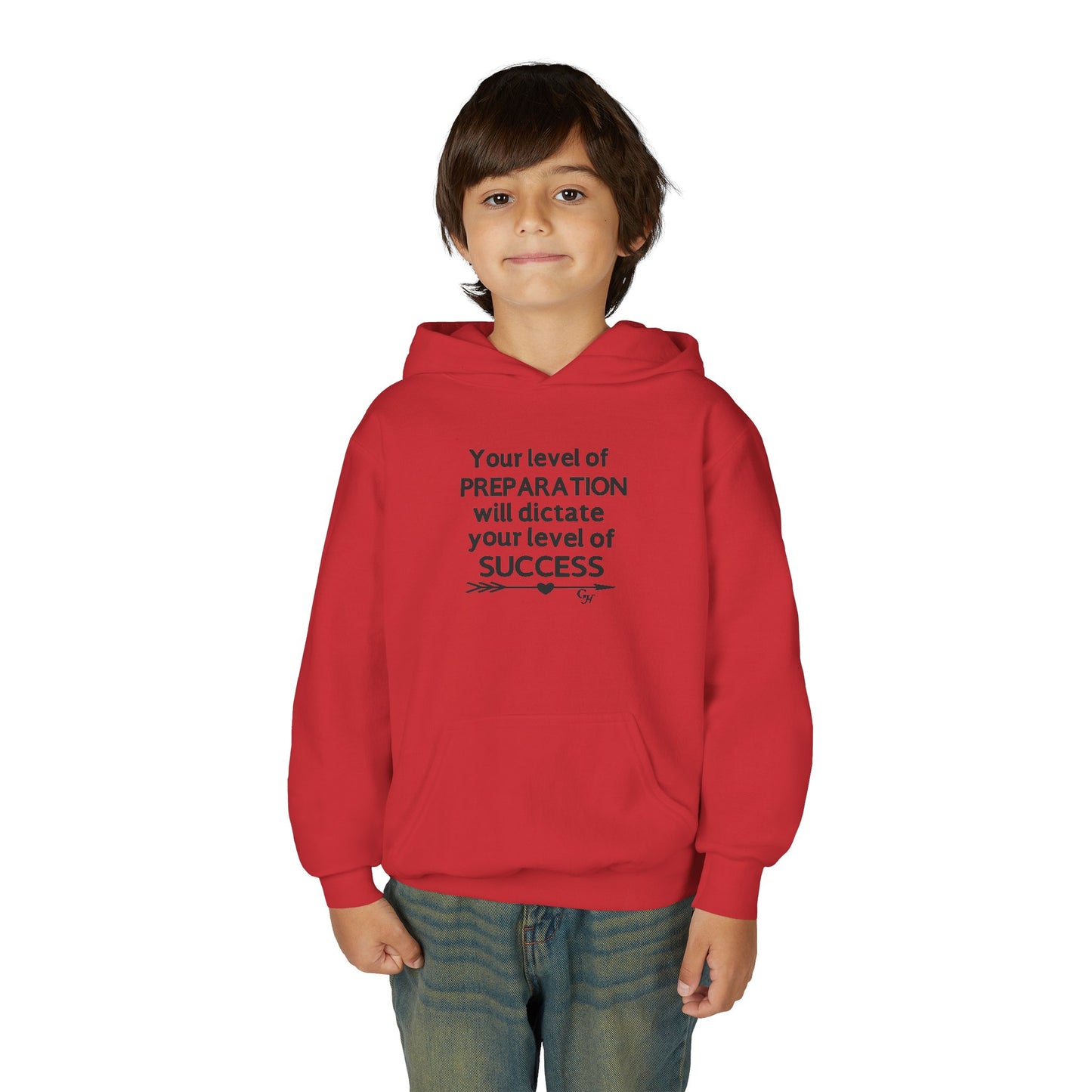 Youth Hoodie — "Your level of PREPARATION will dictate your level of SUCCESS"