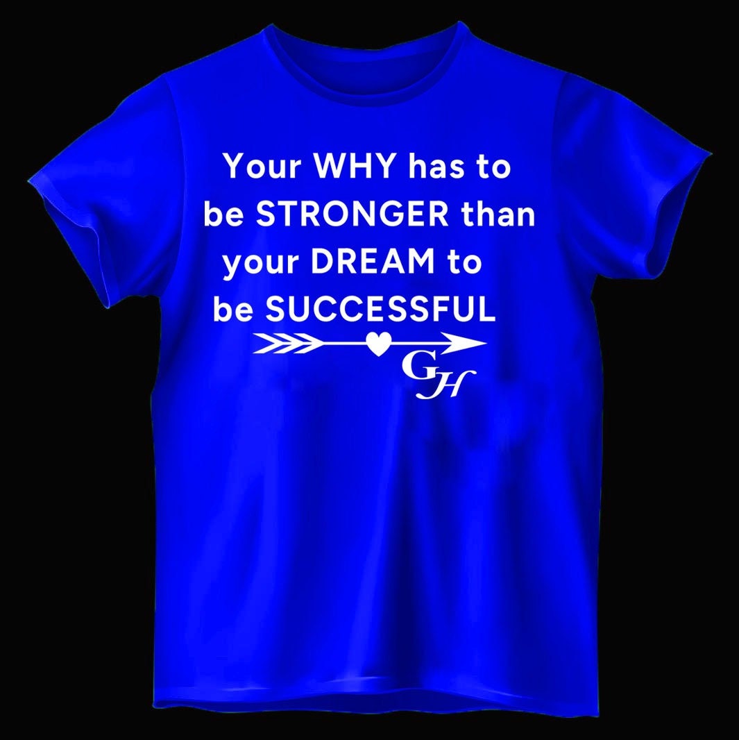 T-shirt-“ your why has to be stronger than your dream to be successful “